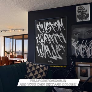 Custom Graffiti Art Poster - EXCLUSIVE Street Art Gift - Urban Wall Decor - Modern Loft Style - Personalized Graffiti Art - Figlio Gallery