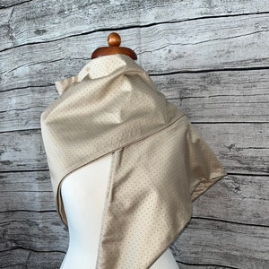Triangular Scarf Wrap Scarf Neckerchief Traditional - Dots Beige *NEW*