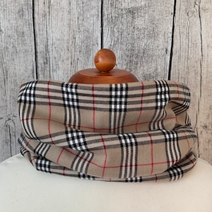 Fleecehalsduk med enkel eller dubbel ögla - tartan *NYHET*