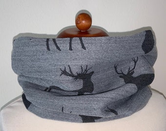 Loop Schal Kuschelschal - Hirsch hellgrau *NEU*