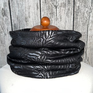 Loop Schal Fleece Kuschelschal - Schwarz Glanz *NEU*
