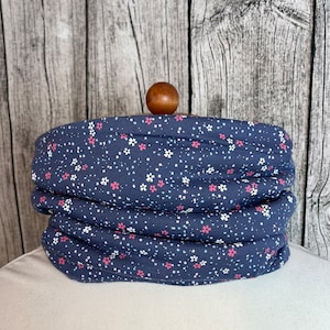 Loop Scarf Fleece Mysig Halsduk - Blommor Liten Blå *NY*