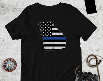 Georgia, Thin Blue Line Tshirt, Police Lives Matter, Law Enforcement Shirt, LEO Support, Police Shirt