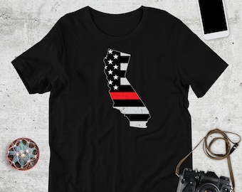 California Firefighter Shirt, Firefighting T-Shirt, Fire Department, Volunteer Firefighter, First Responder Clothing