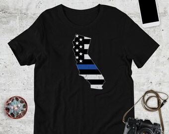 California, Thin Blue Line Tshirt, Police Lives Matter, Law Enforcement Shirt, LEO Support, Police Shirt
