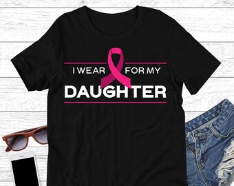 Daughter Breast Cancer Awareness Shirt, Breast Cancer Support Shirt,  Find a Cure for Breast Cancer
