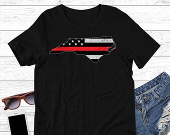 North Carolina Firefighter Shirt, Firefighting T-Shirt, Fire Department, Volunteer Firefighter, First Responder Clothing