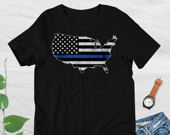 USA Thin Blue Line, Police Lives Matter, Law Enforcement Shirt, Police Support tshirt, Line of Duty Shirt