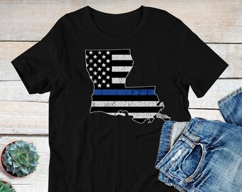 Louisiana Thin Blue Line, Police Lives Matter, Law Enforcement Shirt, Louisiana Trooper tshirt
