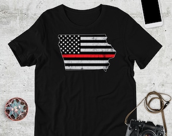 Iowa Firefighter Shirt, Firefighting T-Shirt, Fire Department, Volunteer Firefighter, First Responder Clothing