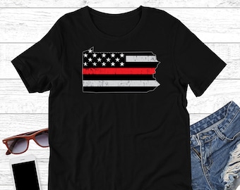Pennsylvania Firefighter Shirt, Firefighting T-Shirt, Fire Department, Volunteer Firefighter, Clothing