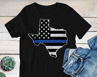Texas, Thin Blue Line, Police Lives Matter, Law Enforcement Shirt, Texas Trooper