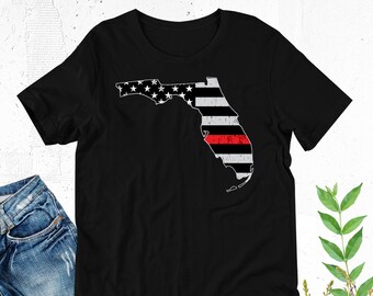 Florida Firefighter Shirt, Firefighting Tshirt, Graphic Tee, Shirt, Fire Emblem