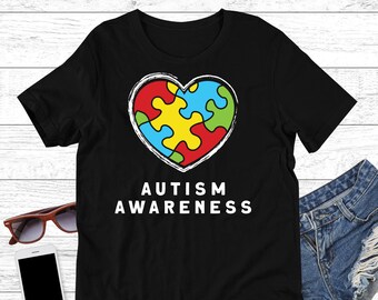 Autism Awareness Shirt, Autism Support Shirt,  Autism Tshirt, Autism Puzzle Shirt