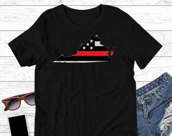 Virginia Firefighter Shirt, Firefighting T-Shirt, Fire Department, Volunteer Firefighter, Clothing