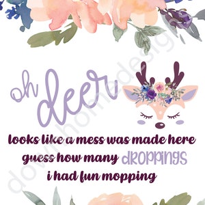 Oh Deer 1. Geburtstag Deer Dropping Ratespiel Sofort Download!