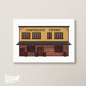 Costello's Kneipen Art Print, Limerick City, Irland, Limerick, Limerick Pubs, A4 Print, A5 Print