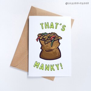 Tarjeta de felicitación de bolsa de especias, esa es la bolsa de especias Manky, ciudad de Limerick, regalo divertido, regalo de mordaza, Irlanda, regalo de San Valentín para amantes del té, tarjeta de cumpleaños