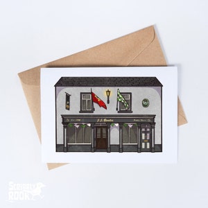JJ Bowles Pub, Thomondgate, Limerick - Wenskaart, Vaderdag, Verjaardagskaart, Ierland, Munster, Lege kaart