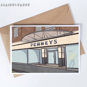 Penny's Limerick - Wenskaart, Verjaardagskaart, Limerick City, Limerick, Munster, Ierland, Lege kaart, Grappig