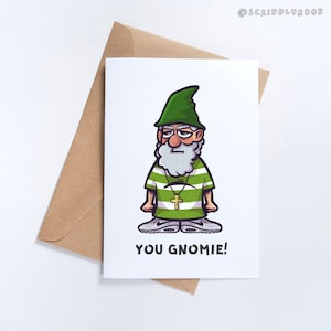 ¡Tú, gnomo! Tarjeta de felicitación, Tarjeta en blanco, Regalo de mordaza, Limerick, Ciudad de Limerick, Divertido, Escoria irlandesa