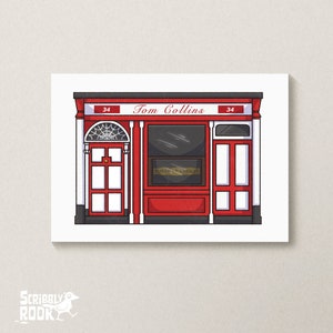 Tom Collins Art Print, Limerick City, Ireland, Limerick, Limerick Pubs, A4 Print, A5 Print