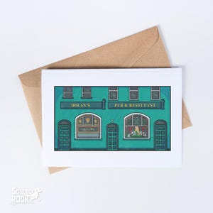 Dolans Pub & Restaurant Limerick - Wenskaart, verjaardagskaart, Ierland, Limerick, lege kaart, leuke kaart
