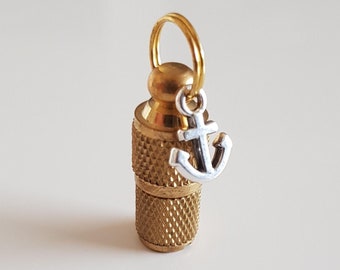 Dog tag as address tube with key ring