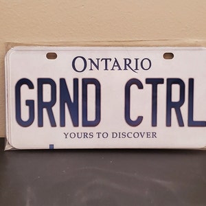 Grnd Ctrl Bicycle/ Toy car/ kids car/ kids bedroom Size 3x6 Inches Custom & Personalized 3D Printed Aluminum License Plate Style image 1