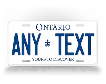 ONTARIO CROWN || Car Custom & Personalized 3D Printed Aluminum License Plate Style: Any Canadian Province or US State Plates