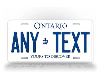 Ontario Plate  – Personalized 3D Aluminum Plate | Bike, Car, Motorcycle, Keychain Sizes Available | Free Preview