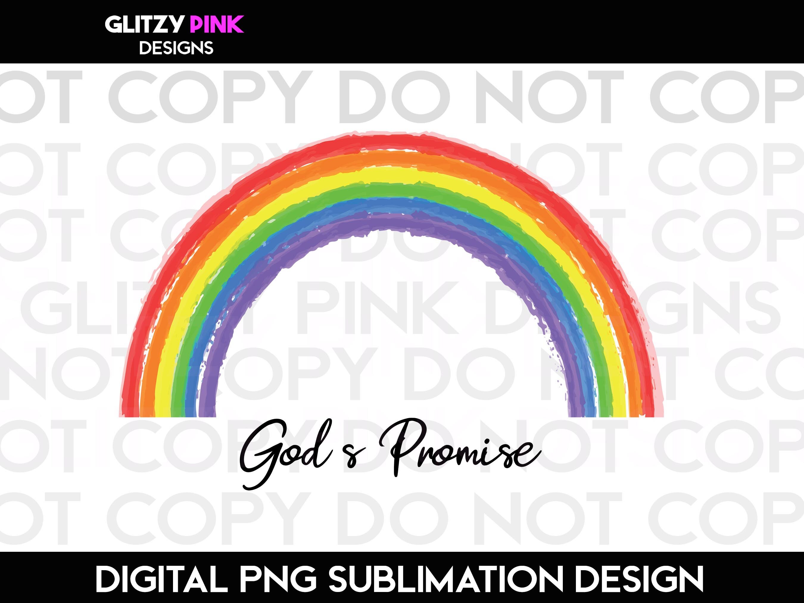 God's Promise Rainbow PNG Sublimation Digital Download - Etsy