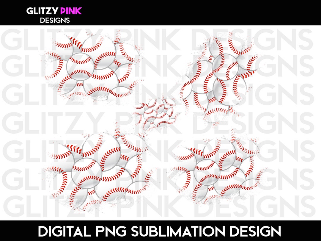 Grunge Distressed Baseball Bleach Patch PNG Sublimation Design