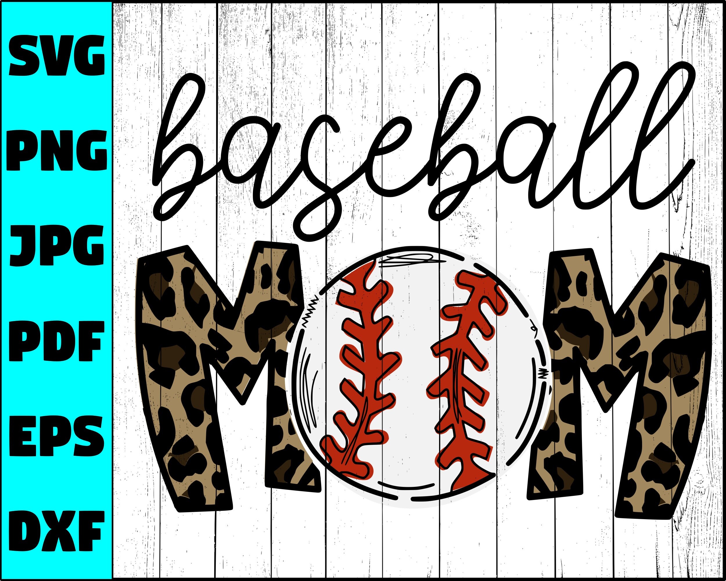 Download Baseball Mom Baseball Mama Leopard Hand Drawn Sports Svg ...