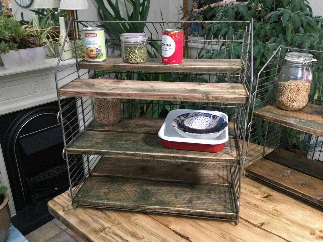 Wooden Shelves, Wire Shelving Baskets Etsy