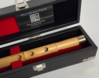 Professional Handmade Turkish Ney Reed Flute with Hard Case and Lesson Card