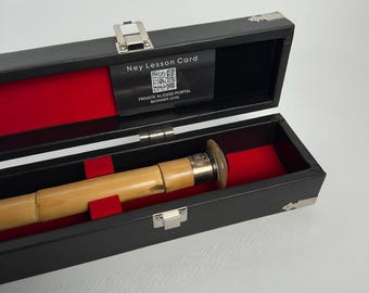 Professional Handmade Turkish Ney Reed Flute with Hard Case and Lesson Card
