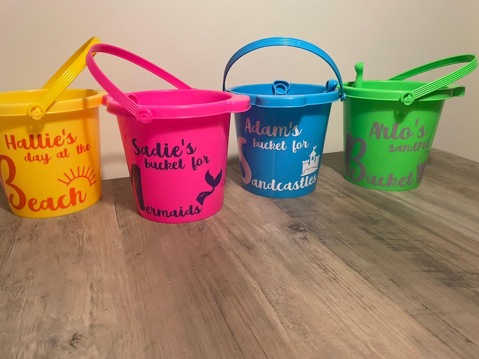 Personalised kids bucket and spade sandpit / beach set / Etsy