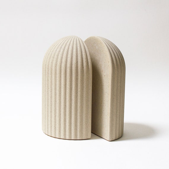 Marble Cast Dome Bookends, Decorative Objects - Set of 2