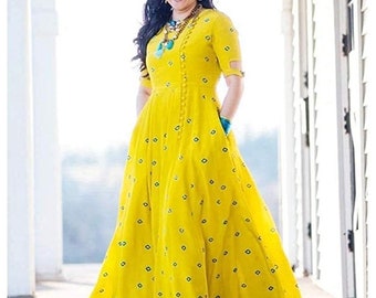 yellow kurti top