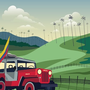 Colombia - Parque del Cocora - Canvas Wall Art - Colombian art