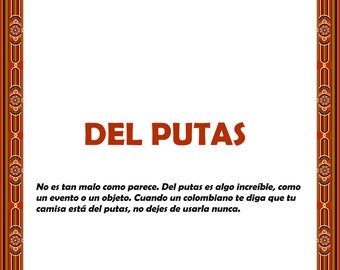 Discover the meaning of Del putas, The Iconic Colombian Word Defined, Design inspired in chivas buses - Canvas