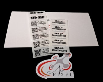 x12 Drone Operator ID Stickers | Model Aircraft | Drone Stickers | Drone Labels