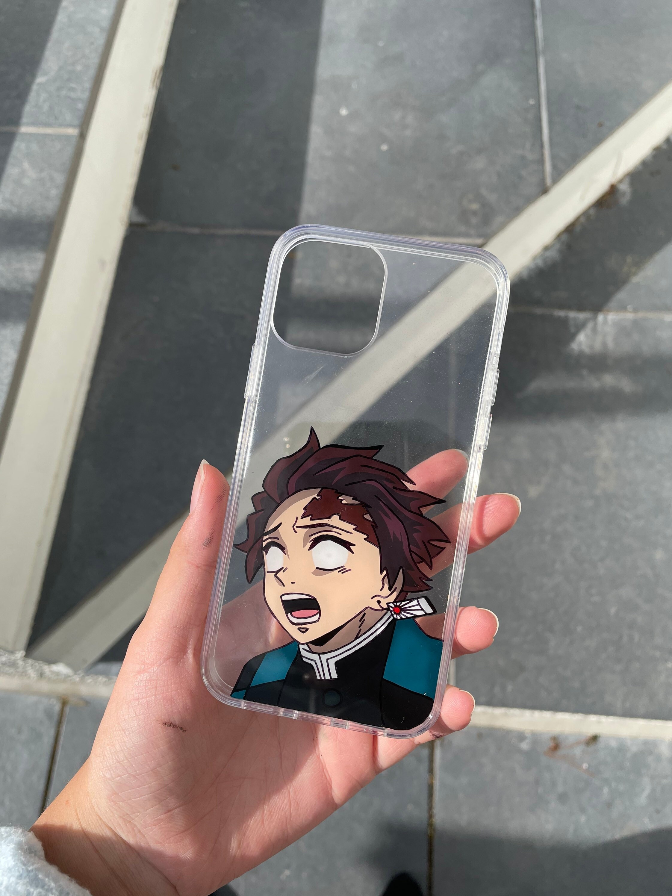 Custom painting on a clear phone case Etsy