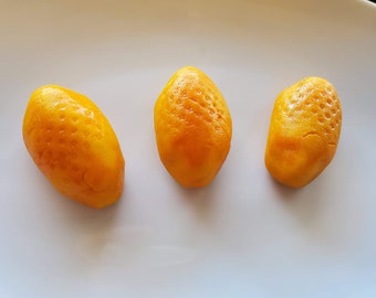 12 Pieces Handmade Lemon Flavored Marzipan Lemons