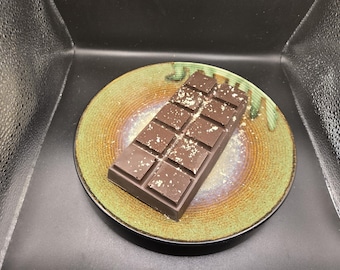 Handmade to Order Dark Chocolate Bar, Strawberry Shortbread, Lemon Marzipan, Basil Sugar and Crystallized Lemon Zest.