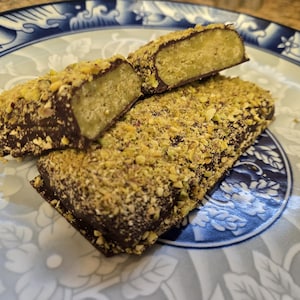 Dubai Style chocolate-covered Pistachio Marzipan Bars 4oz