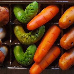 12 Pieces Handmade Marzipan Veggies