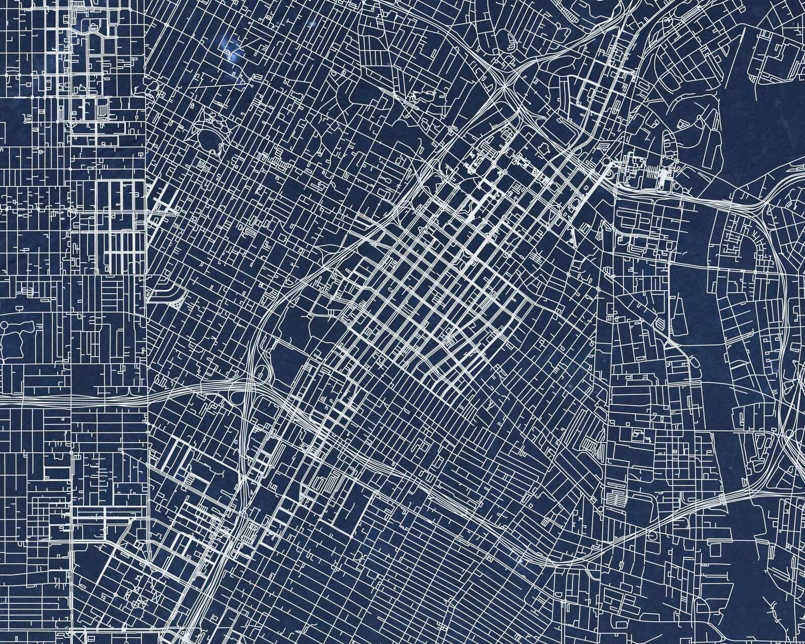 Los Angeles Blueprint Map Descarga instantánea Los Angeles Etsy