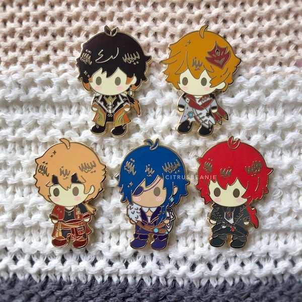 Genshin Impact Husbando Childe, Kaeya, Thoma, Diluc, Tartaglia, Zhongli Enamel Pin